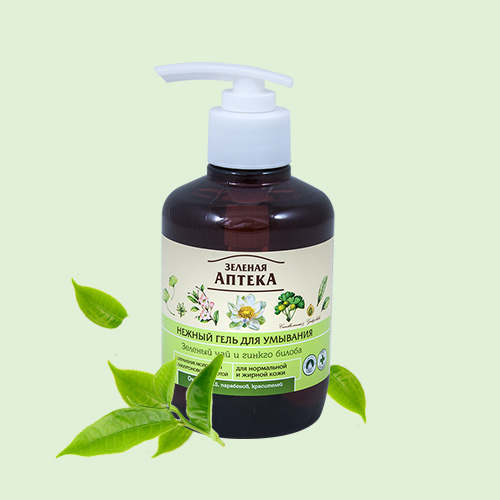 [G7838] Gel nettoyant pour le visage à l'extrait de thé vert et ginkgo biloba 270 ml