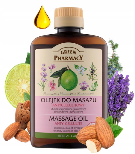 [G8858] Huile De Massage Anti-Cellulite Cyprès, Genévrier Lavande Citron Vert 200ml