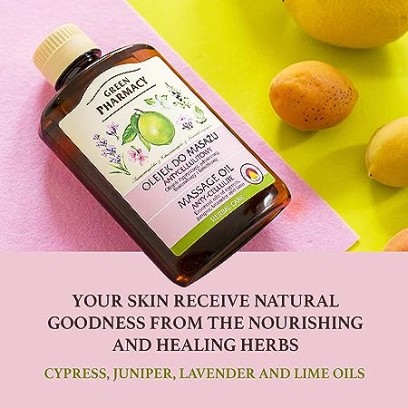 Huile De Massage Anti-Cellulite Cyprès, Genévrier Lavande Citron Vert 200ml