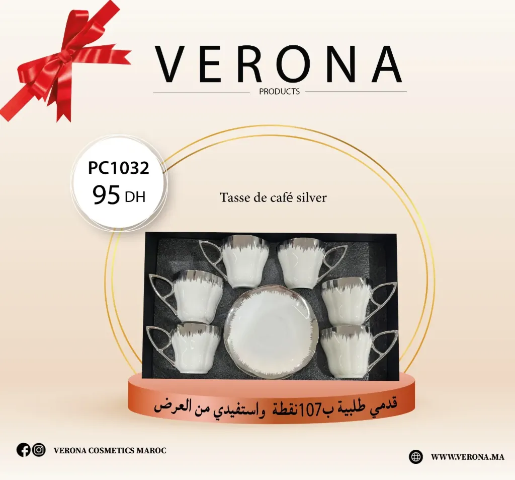 Sur une commande de 107 points Tasse de café silver 95Dh