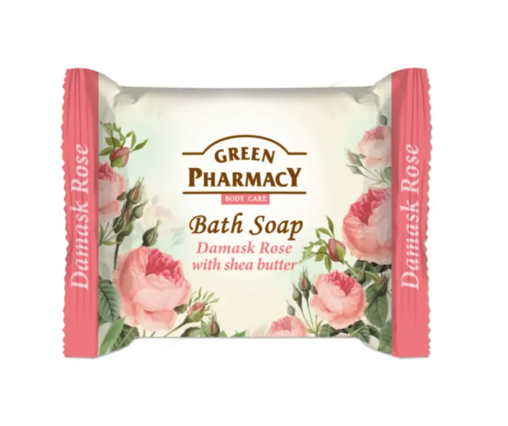 Savon Green Pharmacy à la rose de Damas et au beurre de karité 100 g