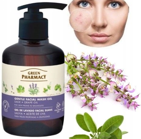 [G6717] Gel nettoyant pour le visage à l'extrait de sauge et huile de raisin 270ml
