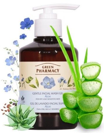 [G7821] Gel nettoyant pour le visage à l'extrait d'aloe vera Et huile de lin 270ml